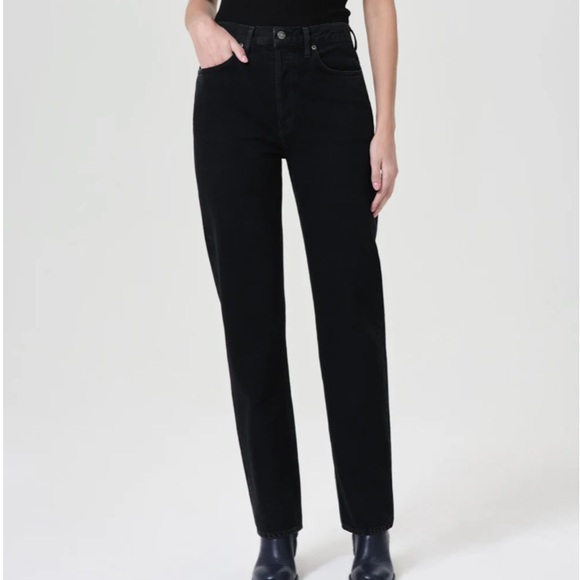 Agolde Denim - NWT Agolde 90's Pinch Waist Long High Rise Straight jeans in Crushed 27